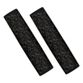 Black And Grey Western Floral Print Car Seat Belt Covers