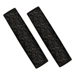 Black And Grey Western Floral Print Car Seat Belt Covers