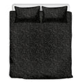 Black And Grey Western Floral Print Duvet Cover Bedding Set