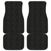 Black And Grey Western Floral Print Front and Back Car Floor Mats