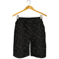 Black And Grey Western Floral Print Men's Shorts