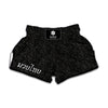 Black And Grey Western Floral Print Muay Thai Boxing Shorts