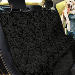 Black And Grey Western Floral Print Pet Car Back Seat Cover