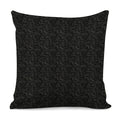 Black And Grey Western Floral Print Pillow Cover