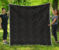 Black And Grey Western Floral Print Quilt