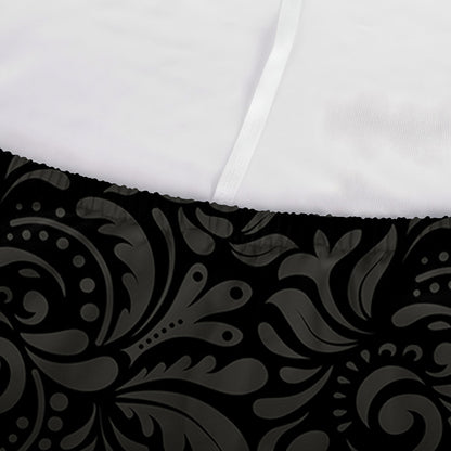 Black And Grey Western Floral Print Sofa Cover