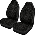 Black And Grey Western Floral Print Universal Fit Car Seat Covers