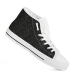 Black And Grey Western Floral Print White High Top Shoes