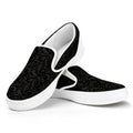 Black And Grey Western Floral Print White Slip On Sneakers