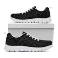 Black And Grey Western Floral Print White Running Shoes