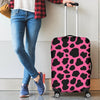 Black And Hot Pink Cow Print Luggage Cover GearFrost