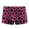 Black And Hot Pink Cow Print Men's Boxer Briefs