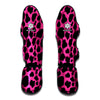 Black And Hot Pink Cow Print Muay Thai Shin Guard