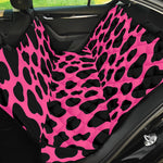 Black And Hot Pink Cow Print Pet Car Back Seat Cover