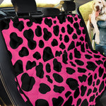 Black And Hot Pink Cow Print Pet Car Back Seat Cover