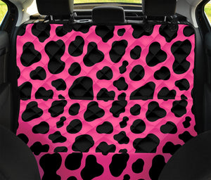 Black And Hot Pink Cow Print Pet Car Back Seat Cover