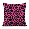 Black And Hot Pink Cow Print Pillow Cover