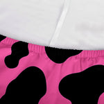Black And Hot Pink Cow Print Sofa Cover