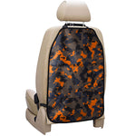 Black And Orange Camouflage Print Car Seat Organizers