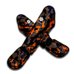 Black And Orange Camouflage Print Muay Thai Shin Guard