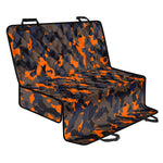 Black And Orange Camouflage Print Pet Car Back Seat Cover