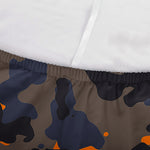 Black And Orange Camouflage Print Sofa Cover