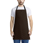 Black And Orange Harlequin Print Apron