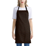 Black And Orange Harlequin Print Apron