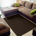 Black And Orange Harlequin Print Floor Mat