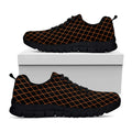 Black And Orange Harlequin Print Black Running Shoes