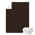 Black And Orange Harlequin Print Blanket