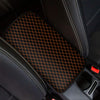 Black And Orange Harlequin Print Car Center Console Cover