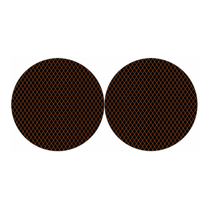 Black And Orange Harlequin Print Car Coasters