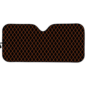 Black And Orange Harlequin Print Car Sun Shade