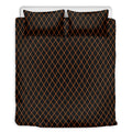 Black And Orange Harlequin Print Duvet Cover Bedding Set