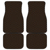 Black And Orange Harlequin Print Front and Back Car Floor Mats