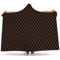 Black And Orange Harlequin Print Hooded Blanket