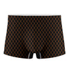 Black And Orange Harlequin Print Men's Boxer Briefs