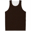 Black And Orange Harlequin Print Men's Tank Top