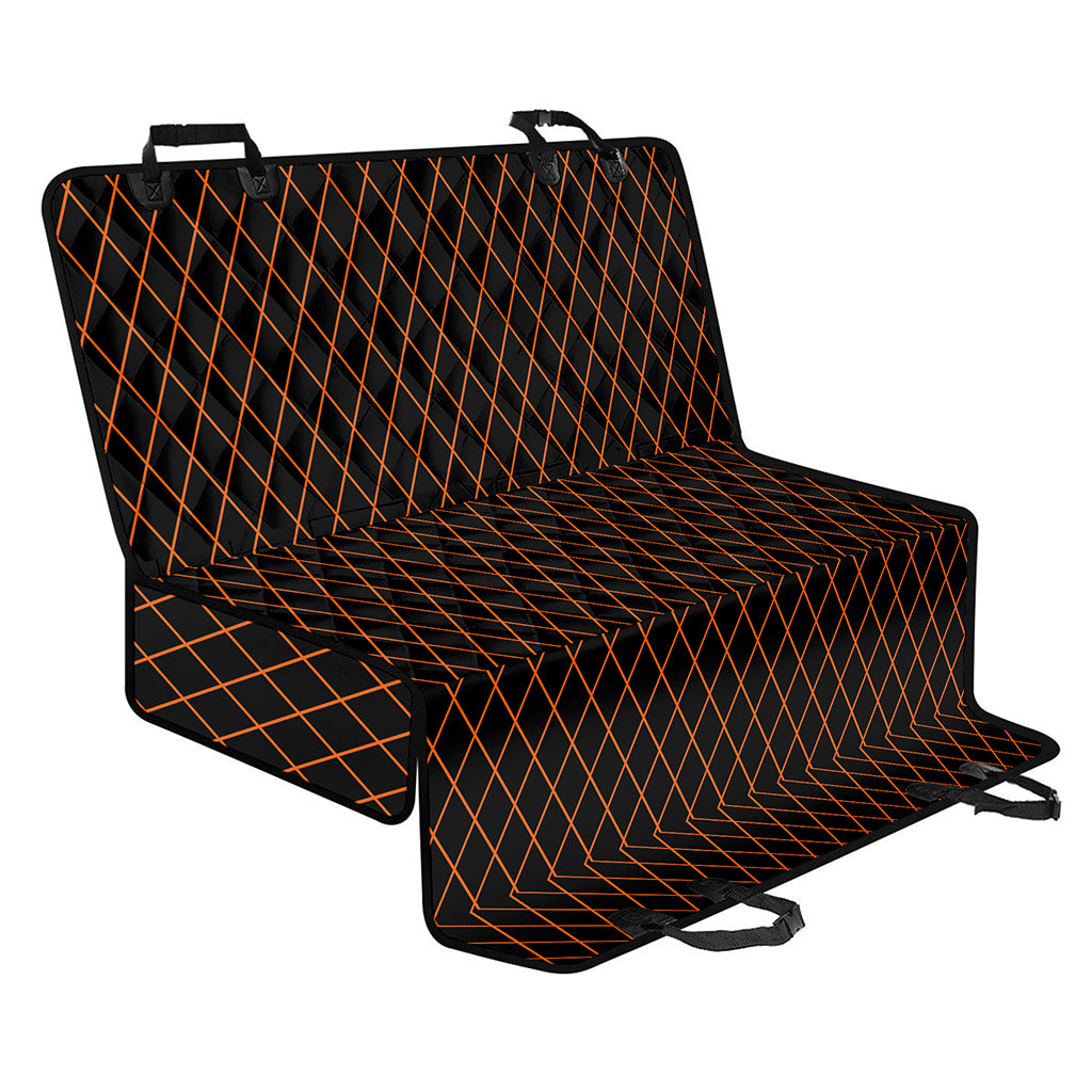 Black And Orange Harlequin Print Pet Car Back Seat Cover