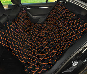 Black And Orange Harlequin Print Pet Car Back Seat Cover