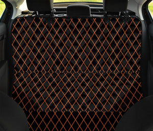 Black And Orange Harlequin Print Pet Car Back Seat Cover