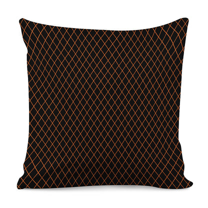 Black And Orange Harlequin Print Pillow Cover