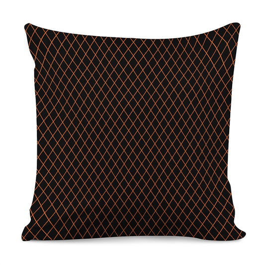 Black And Orange Harlequin Print Pillow Cover