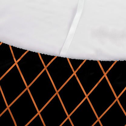 Black And Orange Harlequin Print Sofa Cover