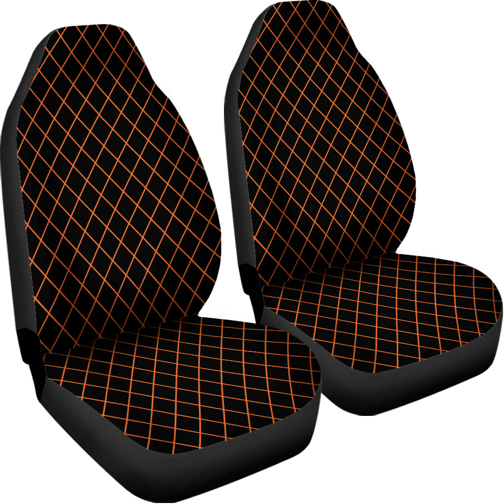 Black And Orange Harlequin Print Universal Fit Car Seat Covers