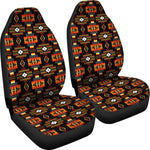 Black And Orange Native Universal Fit Car Seat Covers GearFrost