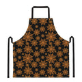 Black And Orange Spider Web Print Apron