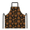 Black And Orange Spider Web Print Apron