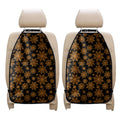 Black And Orange Spider Web Print Car Seat Organizers